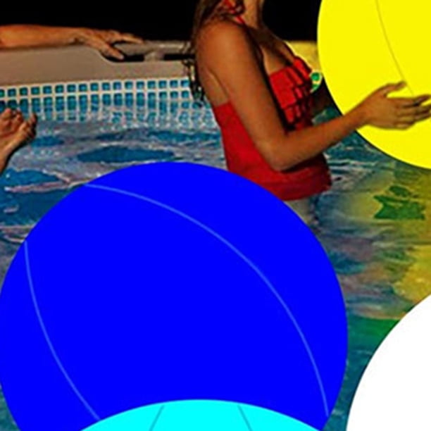 Pelota inflable luminosa, pelota de playa inflable con luz LED, pelota de playa inflable con luz, diseño a prueba de futuro