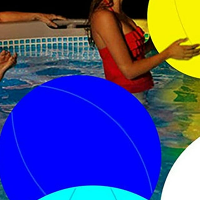 Pelota inflable luminosa, pelota de playa inflable con luz LED, pelota de playa inflable con luz, diseño a prueba de futuro