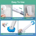 thumbnail image 6 of Disposable Toilet Brush with 48 Refills, Toilet Bowl Wand and Holder Set, Toilet Cleaner Brush Refill Pads, Wall-mounted Toilet Cleaning Stick, 6 of 8