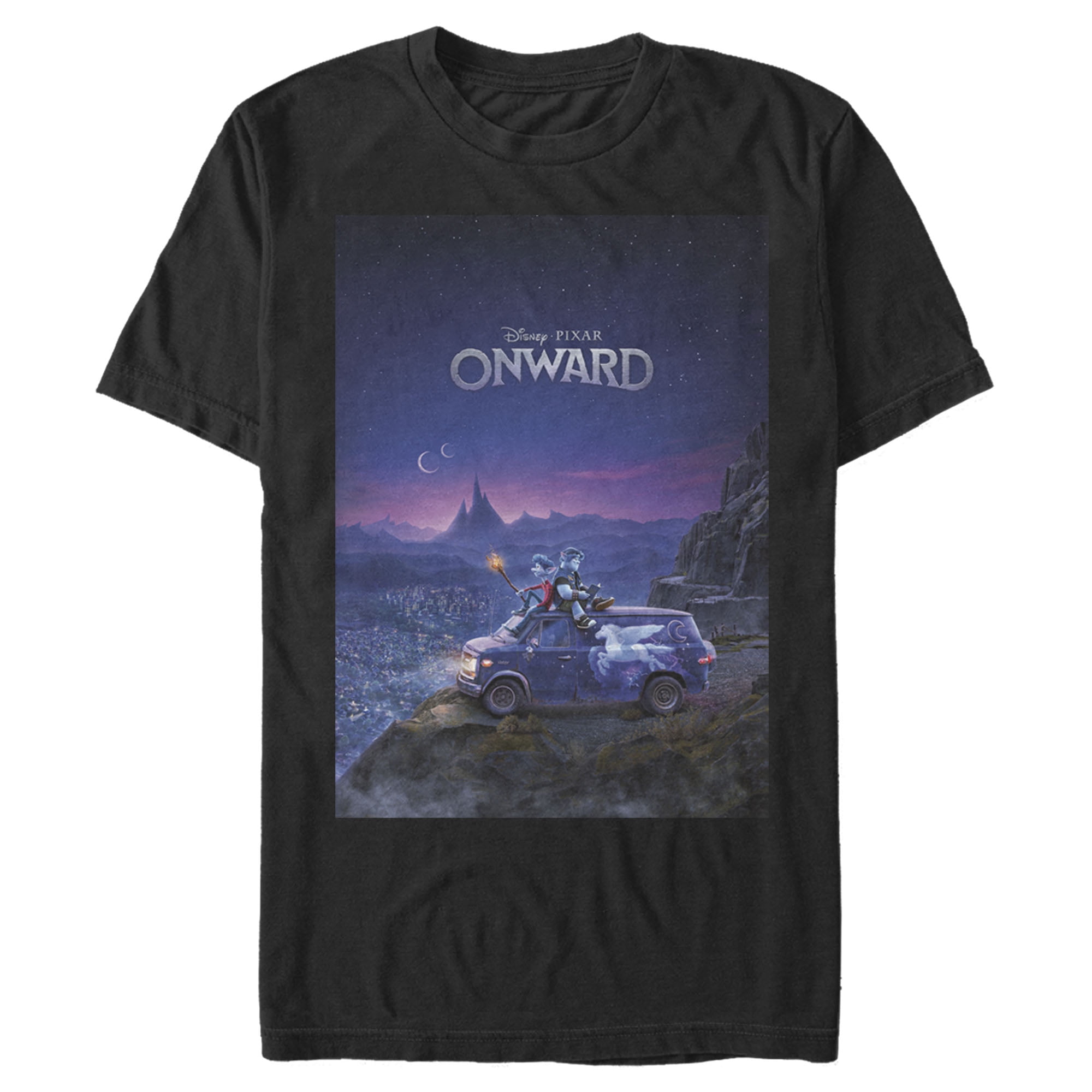 Men's Onward Classic Movie Poster T-Shirt Black X Large