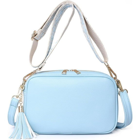 Small Crossbody Shoulder Bag for Women, Tassel PU Leather Handbag Ladies Going Out Satchel With Two Shoulder Straps