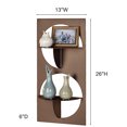 thumbnail image 2 of Modern Corydon Indoor Outdoor Steel Wall Shelf by JasonW Studios(R) Bronze Vertical Three Shelf, 2 of 8