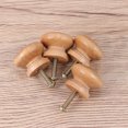 thumbnail image 4 of 30PCS Single Hole Round Wooden Handle Furniture Drawer Handle Mushroom Shape Cabinet Handle With Screws, 4 of 7