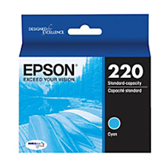 -Tout Neuf Original EPSON T220220 (220) Cartouche d'Encre / Jet d'Encre Cyan pour Expression XP-320