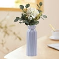 thumbnail image 6 of Honeeladyy Gray Plastic Flower Vase, Modern Decorative Vase, Small Lightweight Leak-proof Grass Vases for Kitchen, Bedroom, Office, Living Room, Bathroom, Shelf Centerpiece Table Decorations (8 in), 6 of 6