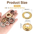 thumbnail image 2 of 100 juegos de ojales de 5/16" (4 mm) con arandelas para cinturones, ropa, núcleos de cuentas, proyecto de bricolaje (oro/plata/gris/bronce), 2 of 7