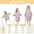 thumbnail image 4 of FORMRS Wearable Blanket Hoodie with Sleeves for Kids Cozy Flannel Sweatshirt, Purple Wildflower Pattern, 4 of 7