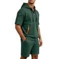 thumbnail image 5 of Stamzod Mens Summer Outfits 2026 Short Sleeve Hoodie and Shorts Set Casual Athletic Track Suits Mens Sweatsuit, 5 of 6