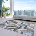 thumbnail image 6 of Addison Rugs Chantille Indoor/Outdoor Transitional Geometric Brown Washable Rectangle Rug, 8' x 10', 6 of 6