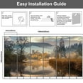 thumbnail image 4 of Modern Wallpaper Murals 3D small river castle tower Peel and Stick Removable Self-Adhesive PVC Wall Stickers for Nursery Kids Bedroom TV Wall Decor, 4 of 5