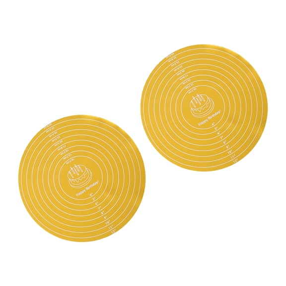 2 Pack Heatproof Silicone Baking Mats Dough Rolling Board for Pizza, Pastries & Cake Decorating