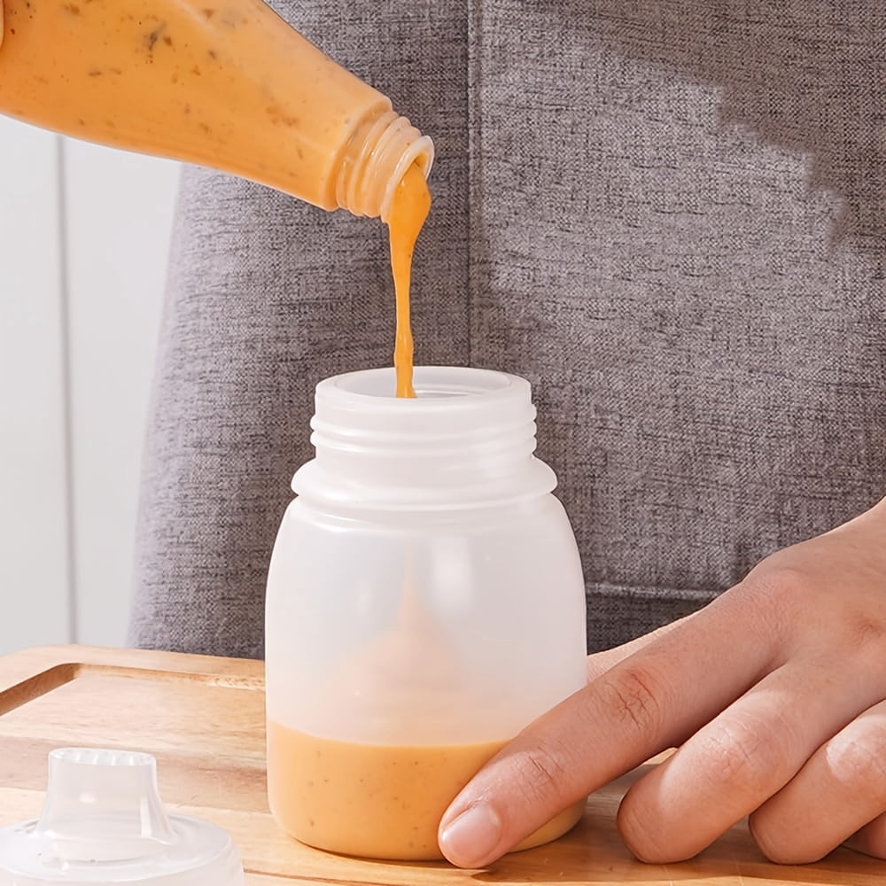 Porous Condiment Squeeze Bottles, Salad Dressing Container, Squeeze Bottles for Sauces, Botellas Exprimibles de Condimentos Syrup Dispenser Great for Ketchup, Salad, BBQ Sauce