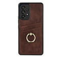 thumbnail image 1 of PU Leather Case for Samsung Galaxy A33 5G 6.4 Inch with Card Slots Ring Holder Kickstand Phone Cover, Soft TPU Shockproof Anti-Drop Slim Fit Protective Case for Samsung Galaxy A33 5G,Coffee, 1 of 17