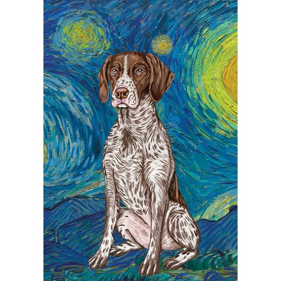 German Shorthair Pointer - Best of Breed Van Gogh House Flag