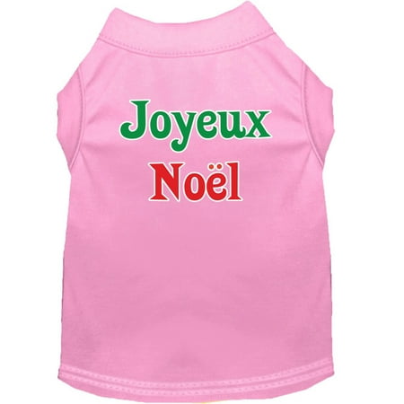 Christmas Screenprinted Dog Shirt, "Joyeux Noel"