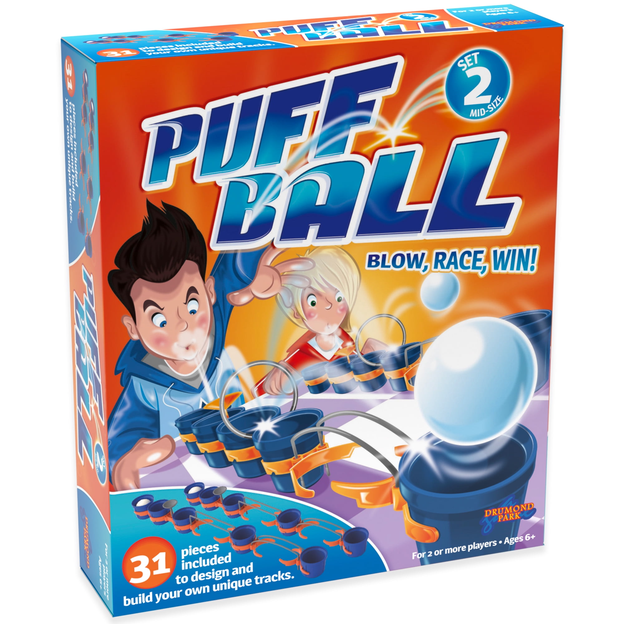 NEW OFFICIAL DRUMOND PARK PUFF BALL 3 FAMILY BOARD GAME PUFFBALL 
