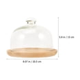 thumbnail image 2 of HAMPPLIES Glass Cloche Dome Cake Holder With Lid Dustproof Display 1 Set, 2 of 8