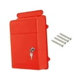 thumbnail image 4 of Buzón de pared de apertura amplia con llave y cerradura. Sugerencia de buzón con cerradura. Rojo, 4 of 9