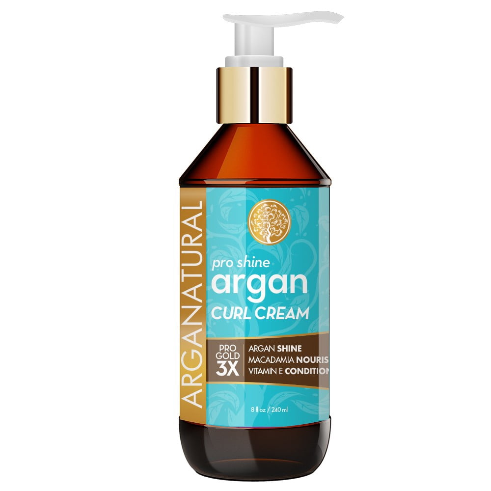 Arganatural Gold Pro Shine Argan Curl Hair Cream 8 Fluid Ounce