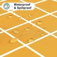thumbnail image 4 of Rectangle Waterproof Fabric Table Cloth, Plaid Stain Resistant Polyester Tablecloth, Washable Cloth Table Cover for Fall Halloween Decor, Dining Room, Outdoor (60" x 102", Mustard Yellow), 4 of 6