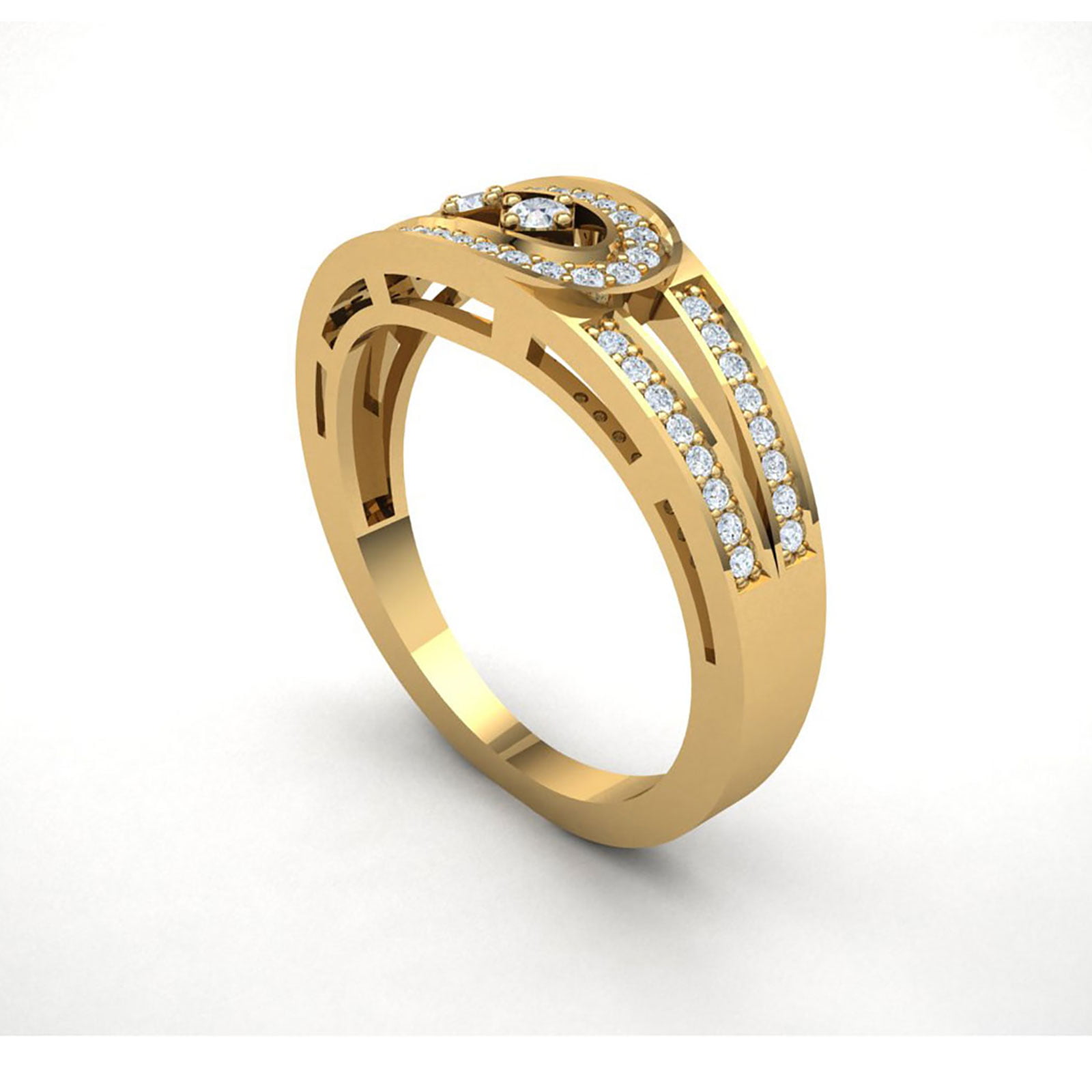 14k Gold Polished Ring - 2.5 Grams - Size 7.00 - Walmart.com