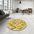 thumbnail image 4 of Ahgly Company Machine Washable Indoor Round Transitional Caramel Brown Area Rugs, 7' Round, 4 of 7