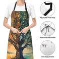 thumbnail image 5 of Rateoe Seasonal Tree Reflection Aprons with Pocket,Men Womens Aprons Waterproof Adjustable Cooking Aprons for Kitchen Gardening and Salon, 5 of 7