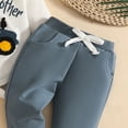 thumbnail image 4 of Toddler Boy Romper 2PCS Fall Winter Outfits Embroidery Long Sleeve Solid Pants Set 0 3 6 12 18 24 Months Baby Blue,18M, 4 of 5