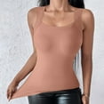 thumbnail image 4 of Padded Tank Top Women Built-in Bra Solid Color Sleeveless Fitted Crop Top, 4 of 8