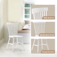 thumbnail image 4 of Dycanpo Dining Chairs Set of 6 with Solid Wood, 18'' Tall, Mid Century for Dining Room, White, 4 of 8
