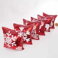 thumbnail image 3 of Rojo de lentejuelas copo de nieve Reno letra patrón sofá decoración del hogar fundas de almohada de coche funda de almohada suave funda de almohada 40x40cm kenally JR0775-01, 3 of 7