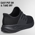 thumbnail image 6 of AMANSSE Mens Slip on Walking Shoes Comfort Lightweight Breathable Sock Shoes Non Slip Mesh Casual Workout Tennis Gym Running Sneakers All Black Size 12, 6 of 7