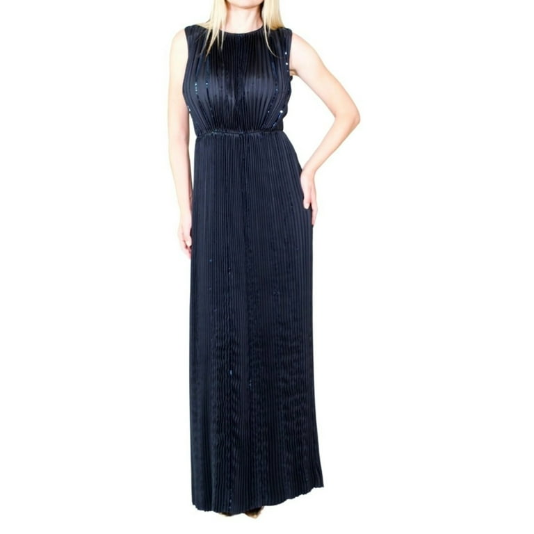 パーティードレス Black Pleated Sequin Embellished Maxi Silk Gown Black Pleated Sequin Embellished Maxi Silk Gown - Walmart.com