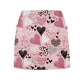 thumbnail image 6 of CPNG Girls Skorts High Waist Athletic Skirts with Shorts Little Girl Casual Heart Print High Waisted Stretchy Sporty Skorts, 6 of 7
