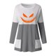 thumbnail image 4 of Blusa suelta informal de manga larga con cuello redondo y bolsillo para mujer, Tops estampados de Halloween Pompotops  hdfakjf4471, 4 of 4