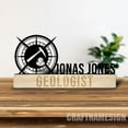 thumbnail image 5 of Craftnamesign Custom Wooden Geologist Desk Name Plate, Geology Metal Nameplate for desk, 5 of 5