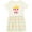 Natural with Stripes, variant on Inktastic Cute Kawaii Popcorn Girls Toddler Dress