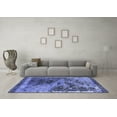 thumbnail image 3 of Ahgly Company Machine Washable Indoor Rectangle Oriental Blue Industrial Area Rugs, 6' x 9', 3 of 4