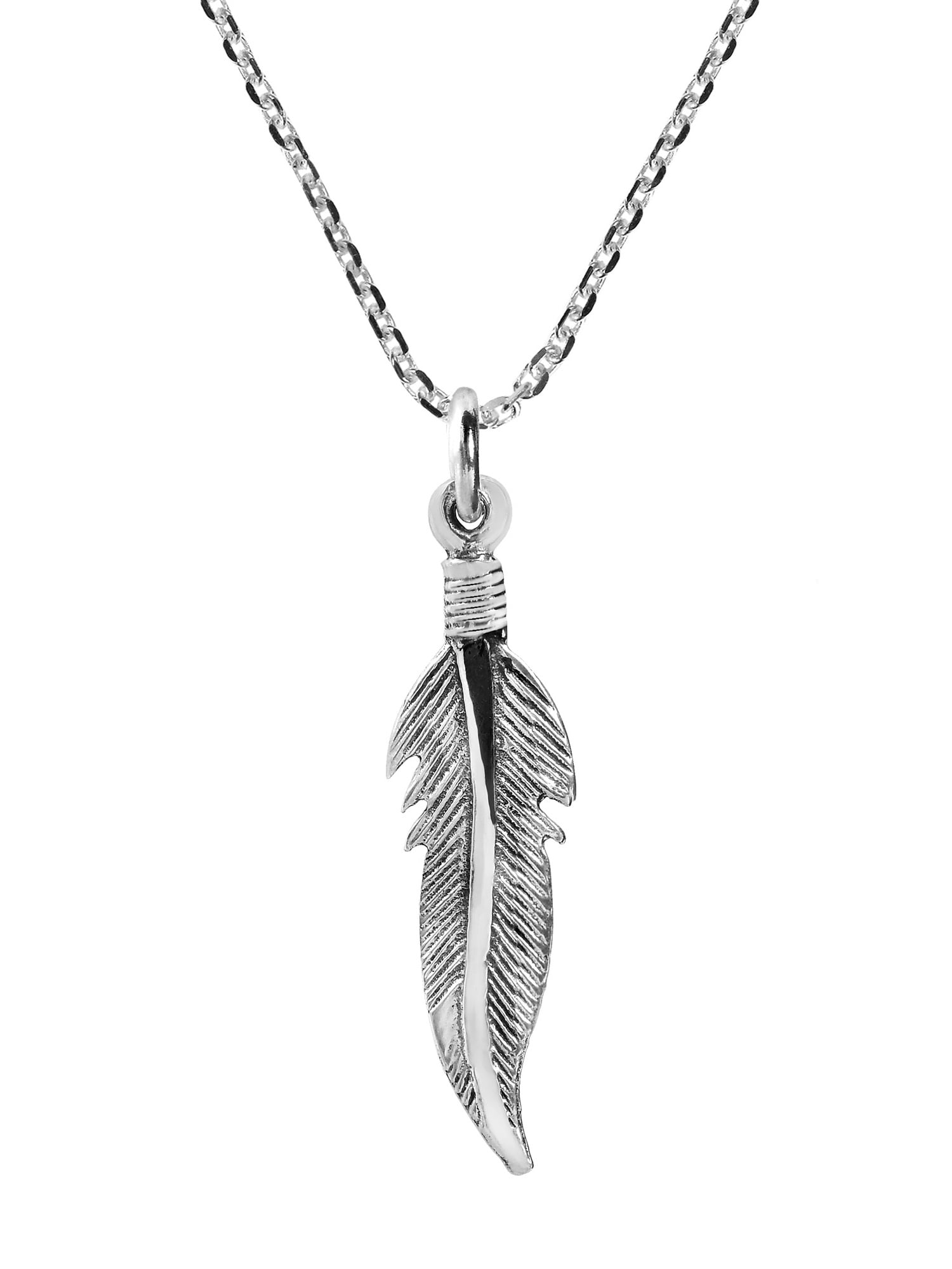 Luxury New Jewelry Feather Silver Charms Pendant For 925 Sterling Necklace Chain