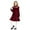 Wine, variant on Wdgfv Girls Christmas Dress Long Sleeve A Line Contrast Mesh Velvet Dresses Princess Birthday Party Dress Red 11-12 Years