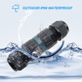 thumbnail image 4 of Amdohai IP68 Waterproof Junction Box Quick Connection Outdoor Electrical Cable Connector External Cord Boxes 3-pin for φ9-12mm Cable, 4 of 8