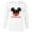 White, variant on Mickey Mouse Icon Shorts Stepdad Father’s Day - Long Sleeve T-Shirt for Men - Customized-Black