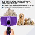 thumbnail image 2 of Furzzi Self Cleaning Slicker Brush - Skin Friendly Deshedding Grooming Tool for Dogs & Cats, Suitable for Shedding & Haired Pets, with Pet Supplies Accessories, Purple, Small, 2 of 5