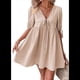 thumbnail image 2 of Vestido Informal de Verano 2025 para Mujer, de Corta, Corte A, con Lazo y Lazo Al Frente, Estilo Babydoll, Holgado y . Caqui XL, 2 of 10