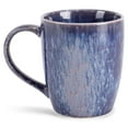 thumbnail image 2 of Elanze Designs Reactive 17 ounce Ceramic Curved Body Mugs Set of 4, Midnight Purple, 2 of 5
