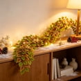 thumbnail image 5 of 67" Artificial Maple Leaf Fall Garland, Rustic Farmhouse Autumn Foliage for Halloween Thanksgiving, Holiday Decor for Mantel Stair Banister Door, 5 of 6