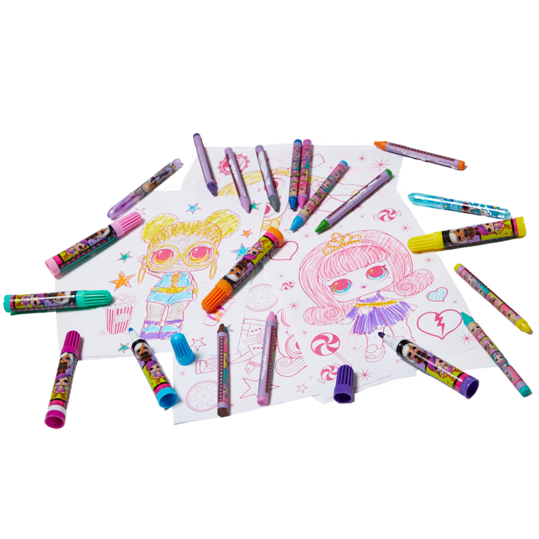 Gabbys Dollhouse Girls Art Kit with Carrying Tin Gel Pens Markers Stickers  200 Pc