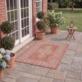 thumbnail image 3 of SAFAVIEH Courtyard Delbet Medallion Indoor/Outdoor Area Rug, Rust/Ivory, 2' x 3'7", 3 of 10