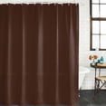 thumbnail image 2 of Brown Pure Color Shower Curtain, Waterproof Shower Curtains for Bathroom, Aesthetics Contemporary Luxury Washable Fabric Bathtub Curtain Set Bath Decor with 12 Hooks Extra Long 72"x96", 2 of 8