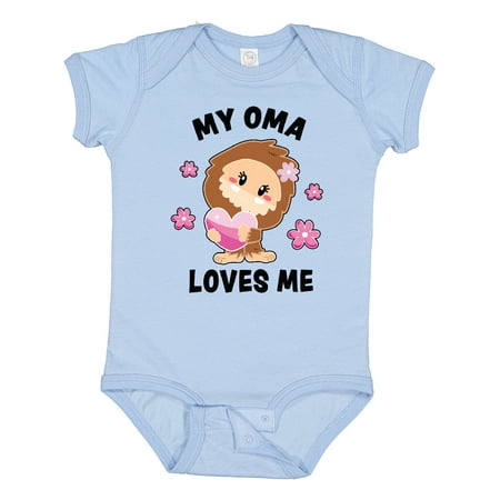 

Inktastic My Oma Loves Me with Bigfoot Gift Baby Girl Bodysuit